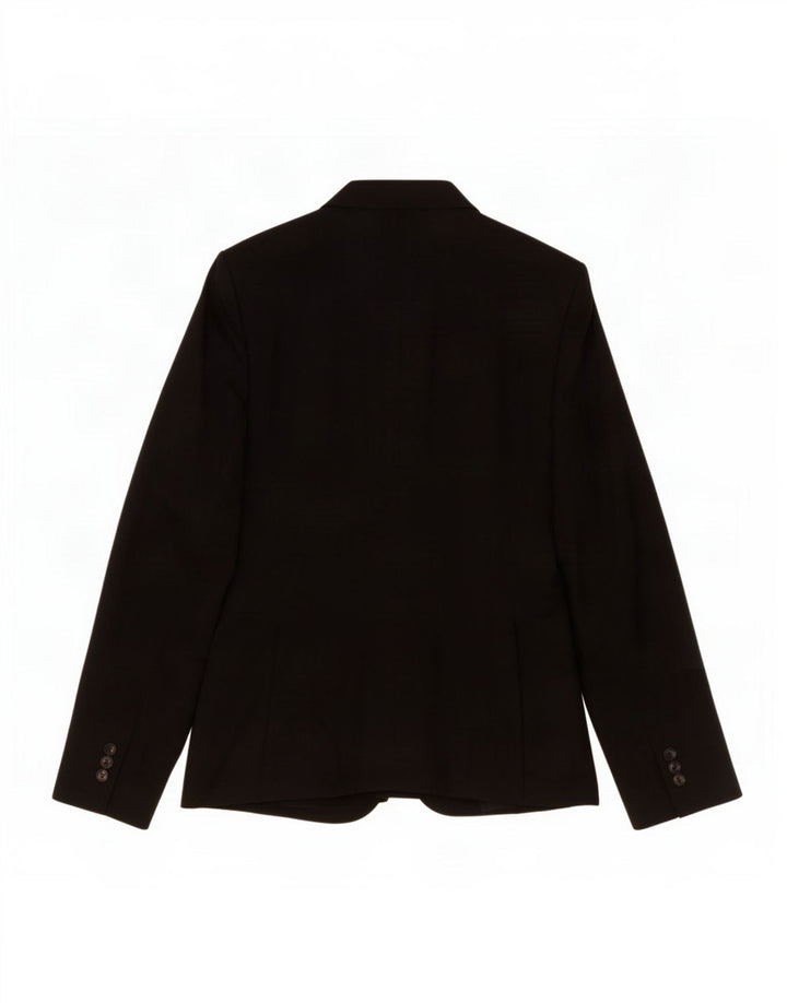 Zara Womens 1 Button Blazer Jacket EU 44 XL Black