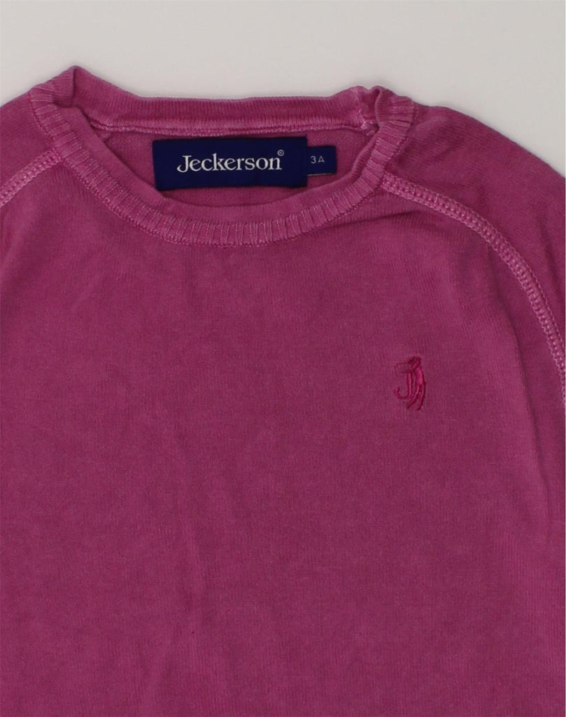 JECKERSON Girls Crew Neck Jumper Sweater 2-3 Years Purple Cotton | Vintage Jeckerson | Thrift | Second-Hand Jeckerson | Used Clothing | Messina Hembry 