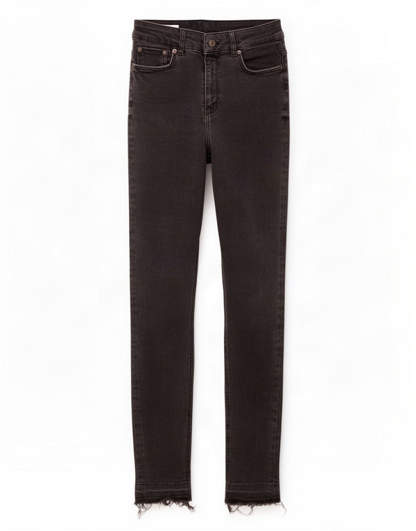 Zara Womens High Waist Skinny Jeans EU 38 Small W28 L27 Black Cotton