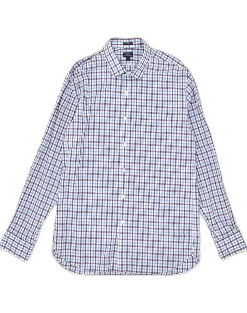 J. CREW Mens Shirt Size 17-17 1/2 XL Blue Check Cotton | Vintage J. Crew | Thrift | Second-Hand J. Crew | Used Clothing | Messina Hembry 