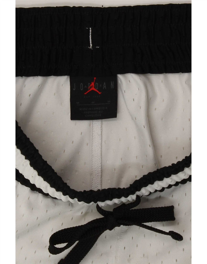 Jordan Mens Dri Fit Graphic Sport Shorts Medium White Colourblock Polyester
