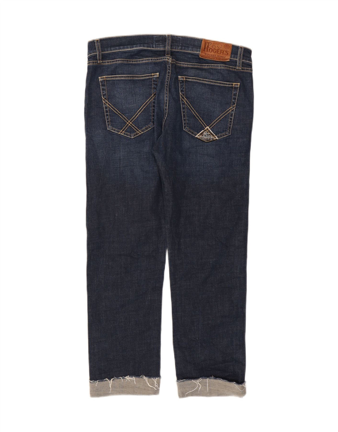 Roy Rogers Womens Straight Jeans W35 L28 Navy Blue Cotton