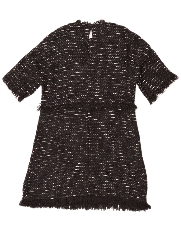 Zara Womens Jumper Dress UK 12 Medium Black Flecked