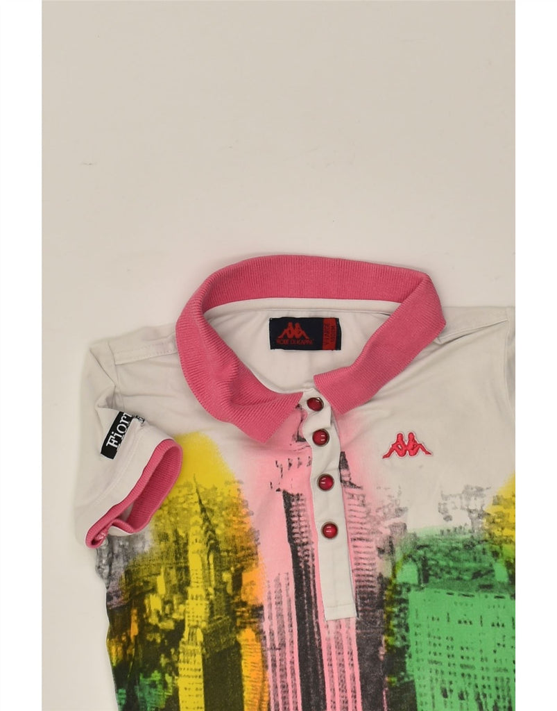 KAPPA Girls Graphic Polo Shirt 7-8 Years XL Multicoloured | Vintage Kappa | Thrift | Second-Hand Kappa | Used Clothing | Messina Hembry 