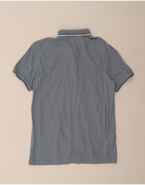 PENGUIN Mens Polo Shirt Medium Blue Cotton