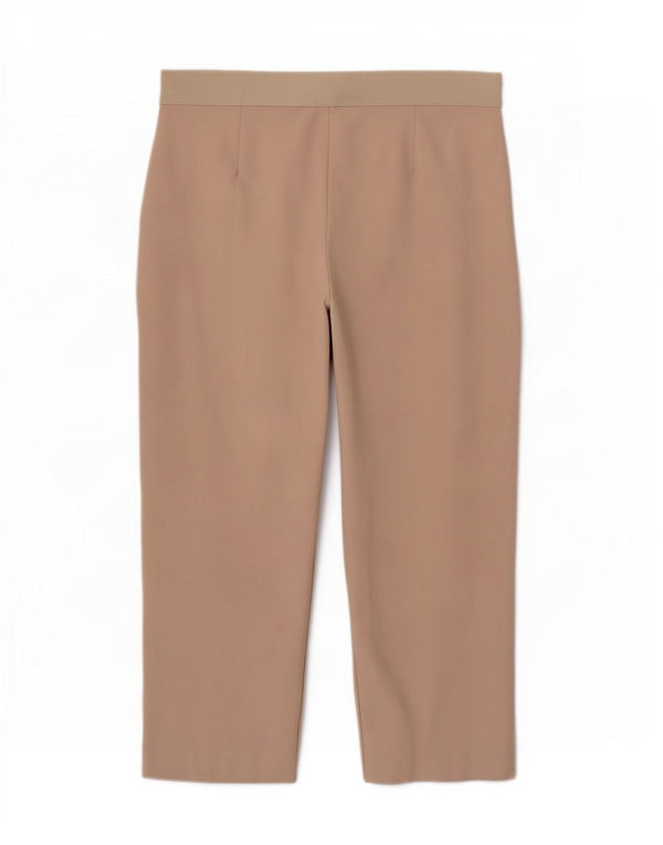 Marks & Spencer Womens Capri Trousers UK 14 Large W34 L21 Beige Cotton
