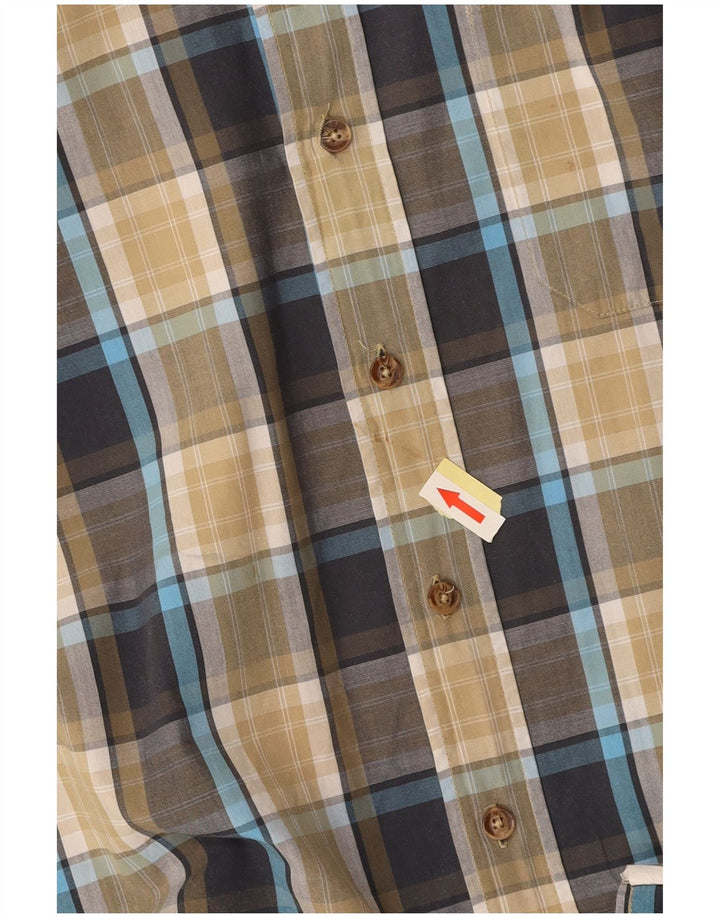 CAMEL ACTIVE Mens Short Sleeve Shirt Large Multicoloured Check Cotton