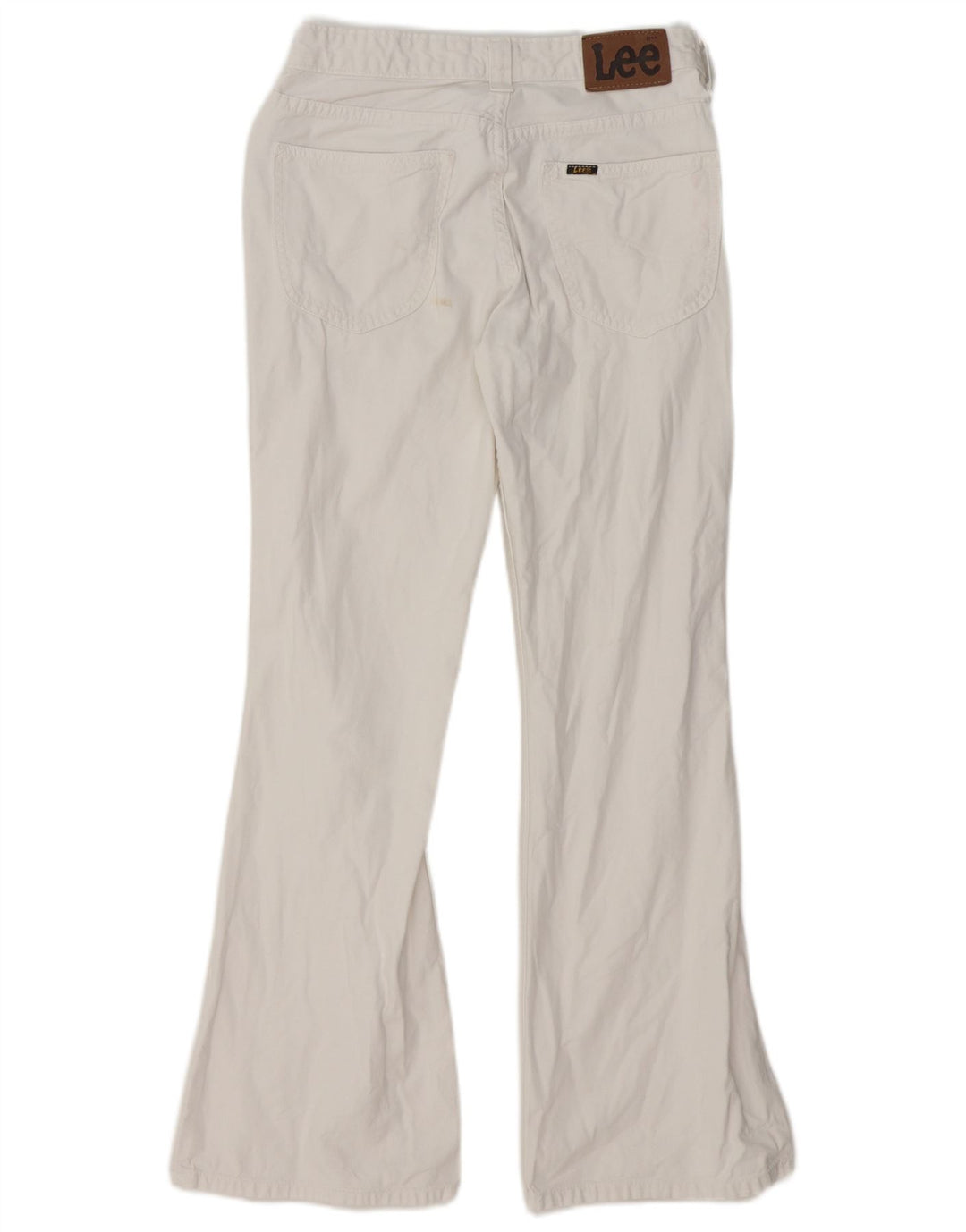 Lee Womens Flared Jeans US 12 Large W31 L29 White Cotton