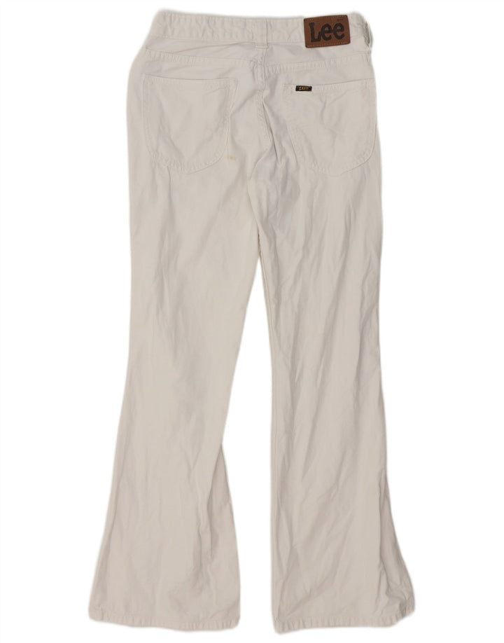 Lee Womens Flared Jeans US 12 Large W31 L29 White Cotton