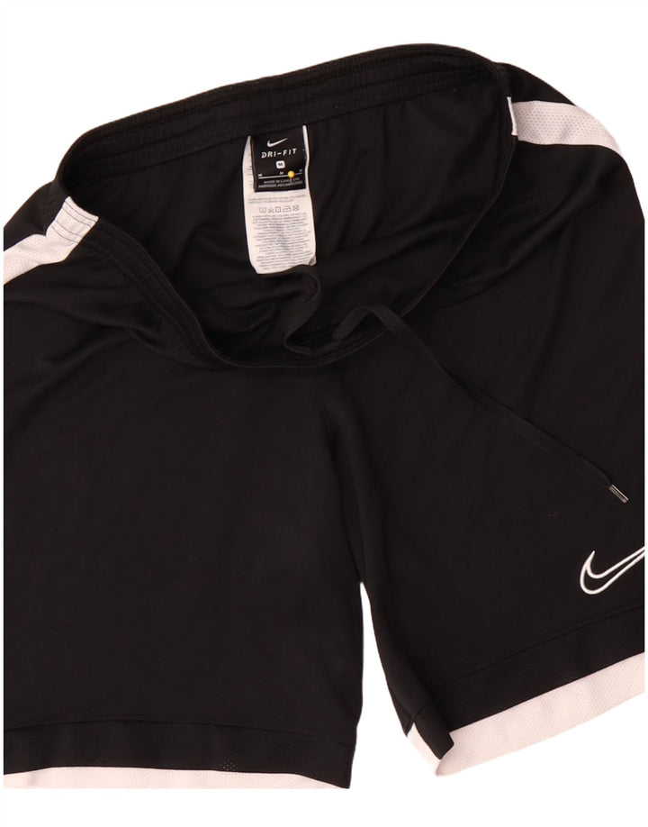 Nike Womens Dri Fit Sport Shorts UK 14 Medium  Black Colourblock Polyester