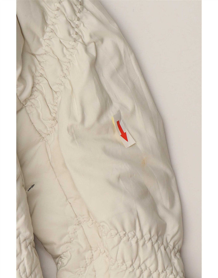 Trussardi Jeans Womens Padded Jacket IT 40 Small White Polyester