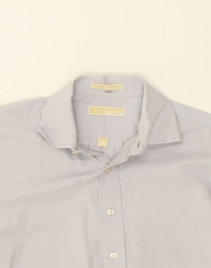 MICHAEL KORS Mens Shirt  Size 16 Large Grey Cotton | Vintage Michael Kors | Thrift | Second-Hand Michael Kors | Used Clothing | Messina Hembry 