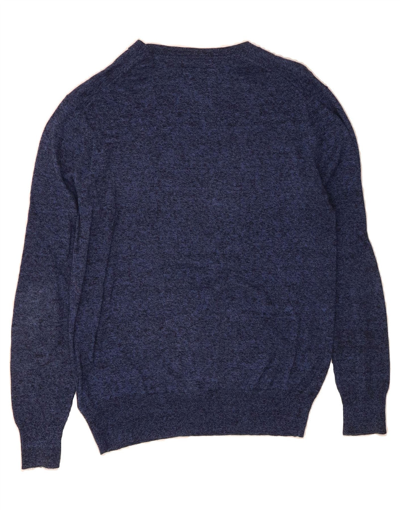 SUPERDRY Mens Boat Neck Jumper Sweater IT 54 XL Navy Blue Flecked Cotton Vintage Superdry and Second-Hand Superdry from Messina Hembry 