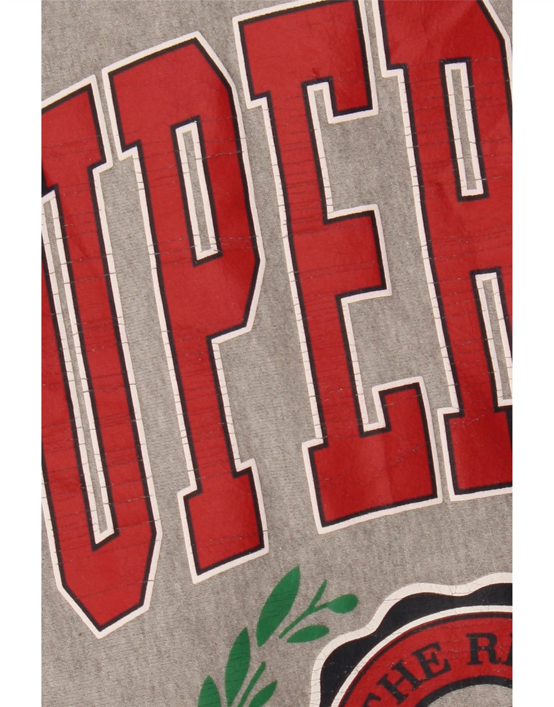 SUPERDRY Womens Graphic Sweatshirt Jumper UK 8 Small Grey Colourblock