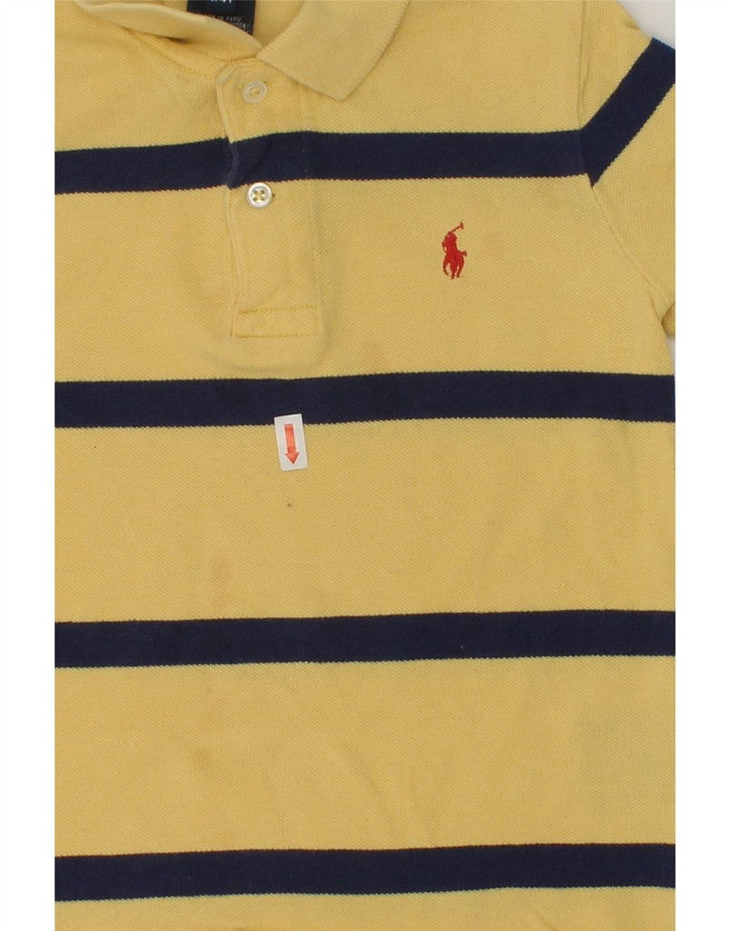 POLO RALPH LAUREN Boys Polo Shirt 3-4 Years Yellow Striped Cotton | Vintage Polo Ralph Lauren | Thrift | Second-Hand Polo Ralph Lauren | Used Clothing | Messina Hembry 