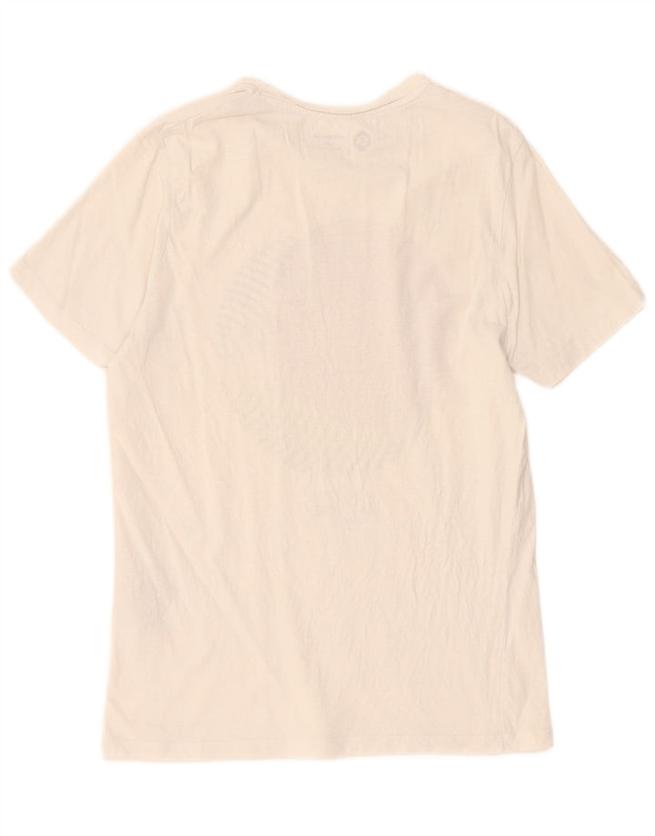 Jack & Jones Mens Graphic T-Shirt Top Large White Cotton