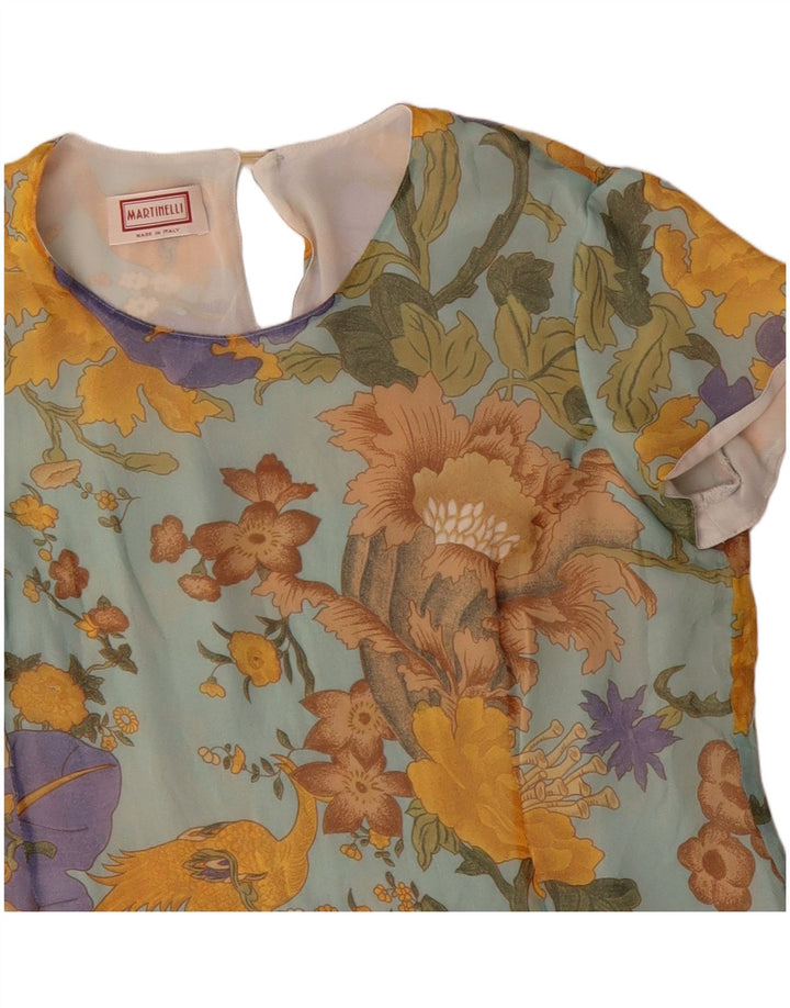 MARTINELLI Womens Blouse Top UK 14 Medium Multicoloured Floral