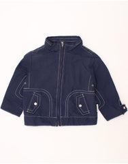 MONCLER Baby Boys Graphic Bomber Jacket 12-18 Months Navy Blue Cotton