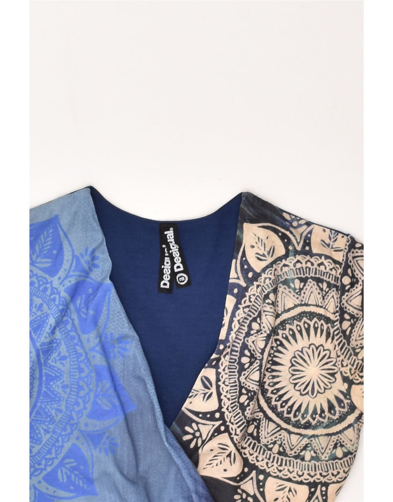 DESIGUAL Womens Sheath Dress UK 12 Medium Blue Paisley | Vintage Desigual | Thrift | Second-Hand Desigual | Used Clothing | Messina Hembry 