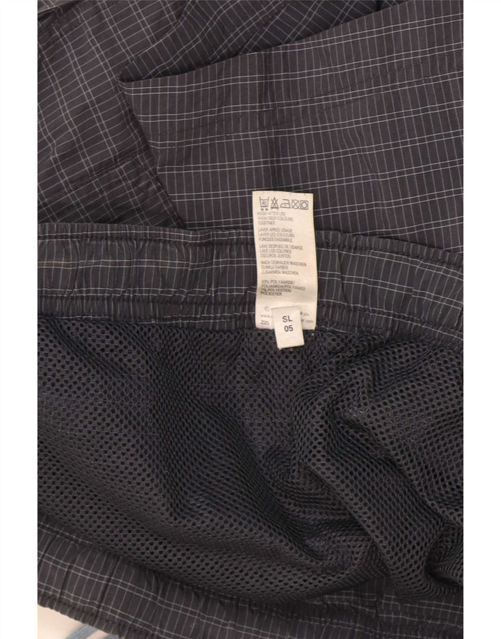 Marks & Spencer Mens Swimming Shorts Large Grey Check Polyamide