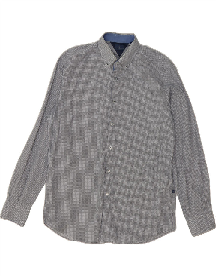 NAVIGARE Mens Shirt Medium Grey Check Cotton Vintage Navigare and Second-Hand Navigare from Messina Hembry 
