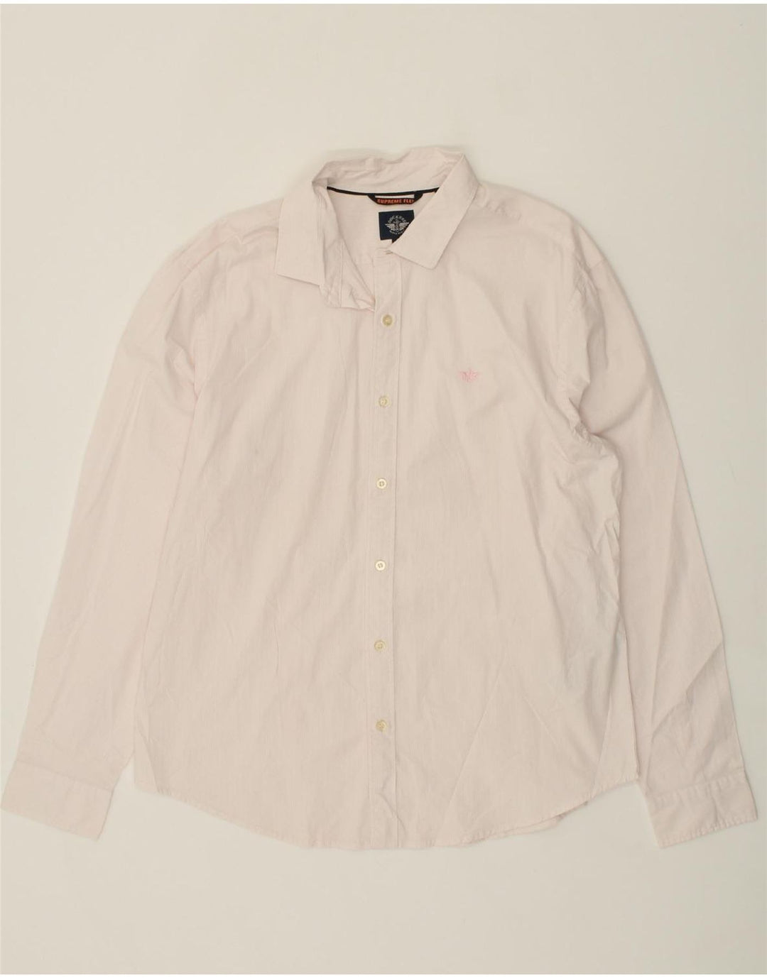 DOCKERS Mens Slim Shirt XL Pink Pinstripe Cotton Vintage Dockers and Second-Hand Dockers from Messina Hembry 