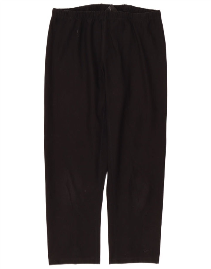 NIKE Womens Dri Fit Tracksuit Trousers UK 12 Medium  Black Polyester