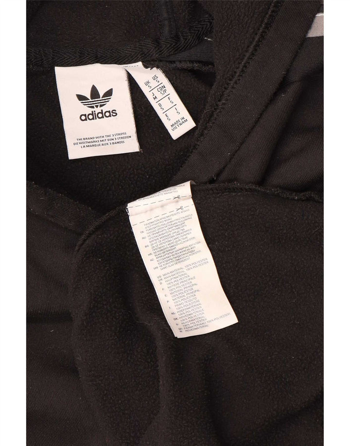 Adidas Mens Graphic Hoodie Jumper Small Black Colourblock Polyester