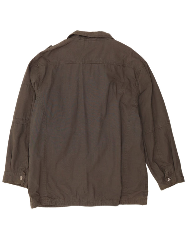 Vintage Mens Military Utility Jacket UK 44 2XL Green Cotton