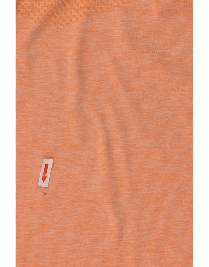 Nike Mens Dri Fit T-Shirt Top Small Orange Striped