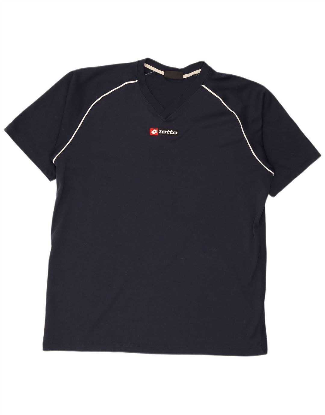 Lotto Mens T-Shirt Top 2XL Navy Blue Polyester