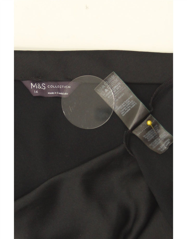 Marks & Spencer Womens A-Line Skirt UK 14 Large W33  Black Polyester
