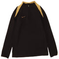 Nike Boys Dri Fit Zip Neck Pullover Tracksuit Top 8-9 Years Small Black
