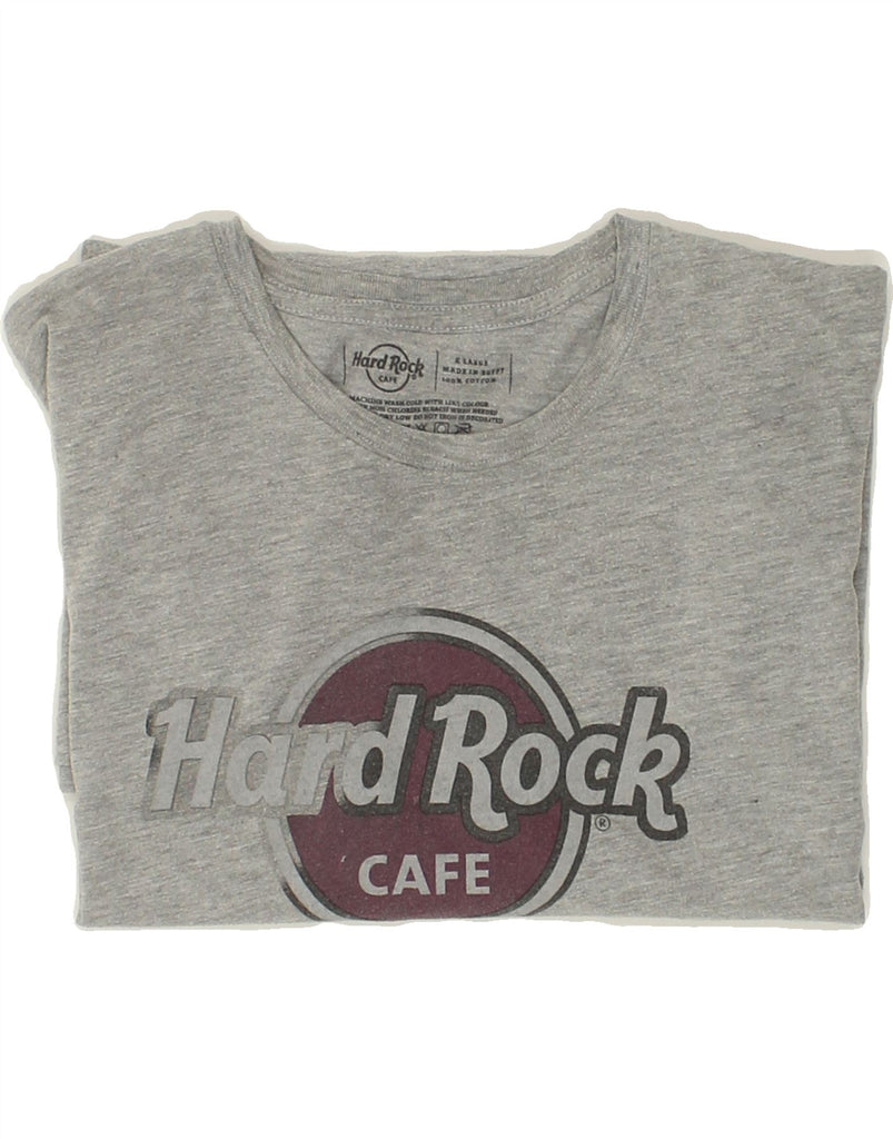 HARD ROCK CAFE Mens Budapest Graphic T-Shirt Top XL Grey Cotton | Vintage Hard Rock Cafe | Thrift | Second-Hand Hard Rock Cafe | Used Clothing | Messina Hembry 