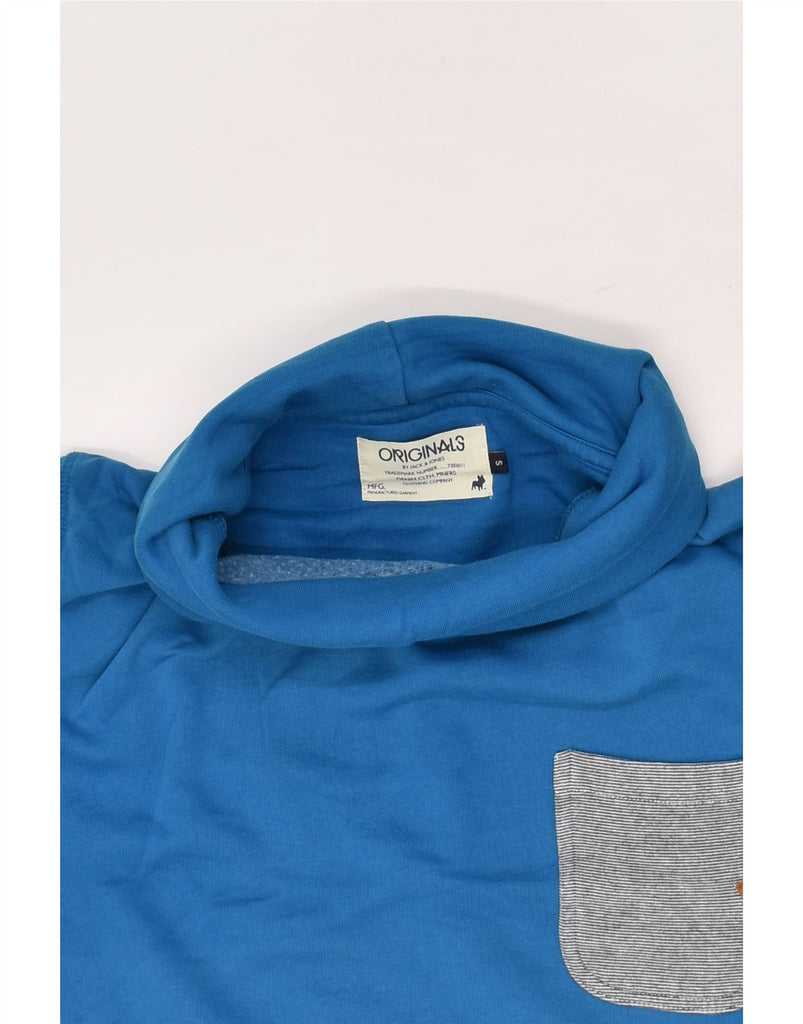 JACK & JONES Womens Loose Fit Roll Neck Sweatshirt Jumper UK 10 Small Blue | Vintage Jack & Jones | Thrift | Second-Hand Jack & Jones | Used Clothing | Messina Hembry 