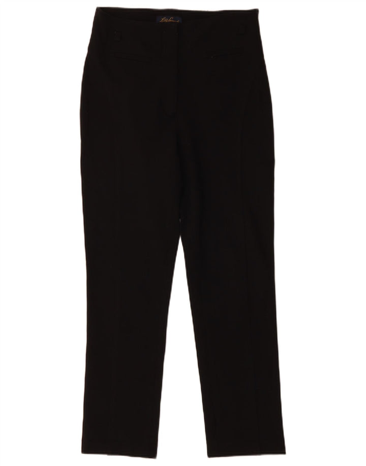 LUISA SPAGNOLI Womens Straight Suit Trousers IT 42 Medium W28 L26 Black
