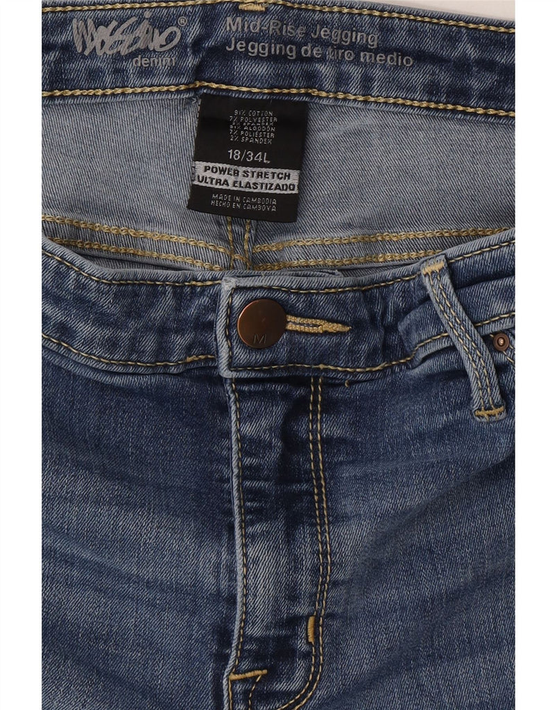 MOSSIMO Womens Mid Rise Distressed Skinny Jeans US 18 2XL W36 L34 Blue Vintage Mossimo and Second-Hand Mossimo from Messina Hembry 