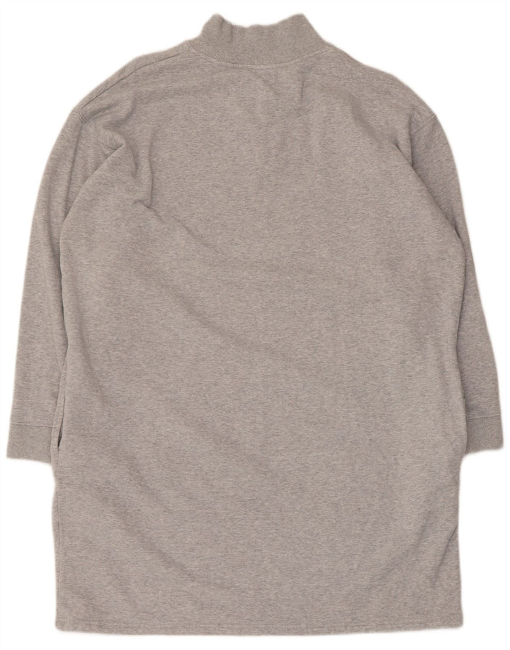 MARKS & SPENCER Womens Oversized Jumper Dress UK 16 Large Grey Flecked