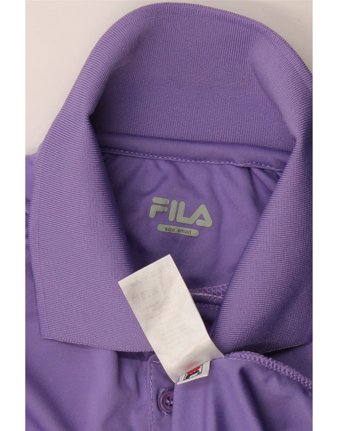FILA Mens Polo Shirt Small Purple Colourblock Polyester