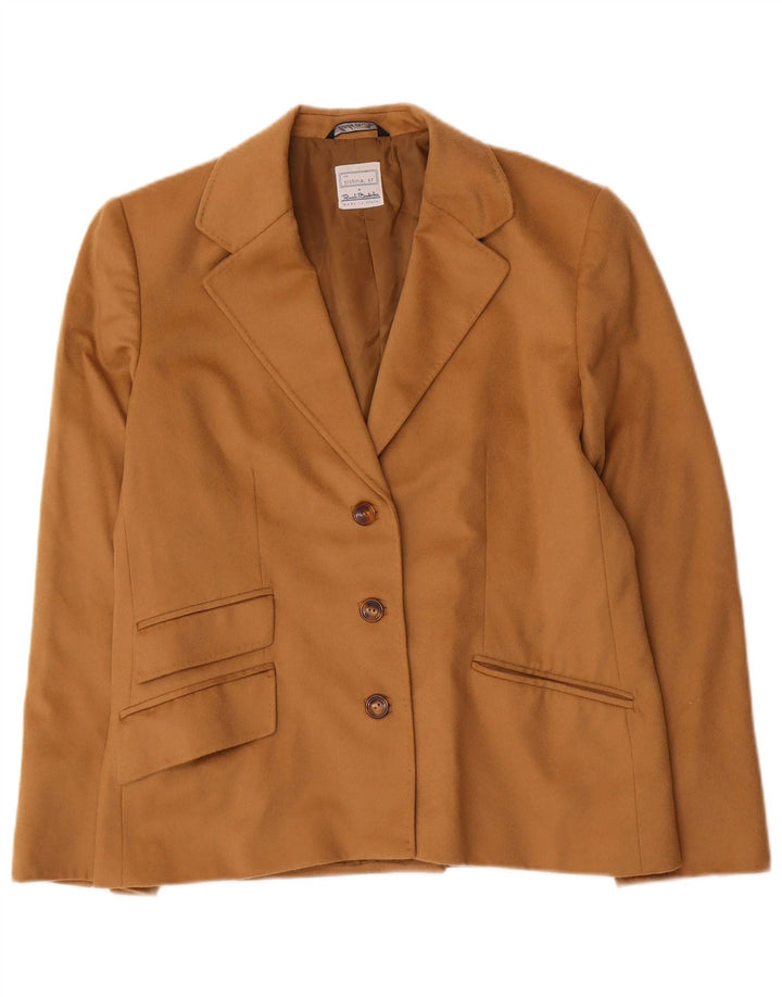 Renato Balestra Womens 3 Button Blazer Jacket IT 46 Large Brown Wool