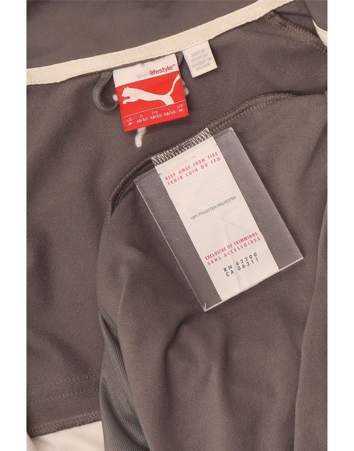 PUMA Mens Tracksuit Top Jacket Medium Grey Colourblock Polyester