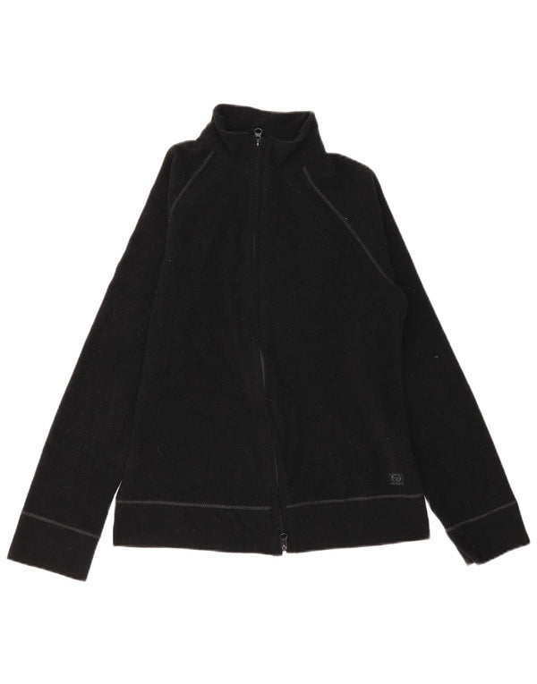 SERGIO TACCHINI Womens Fleece Jacket UK 12 Medium Black Polyester