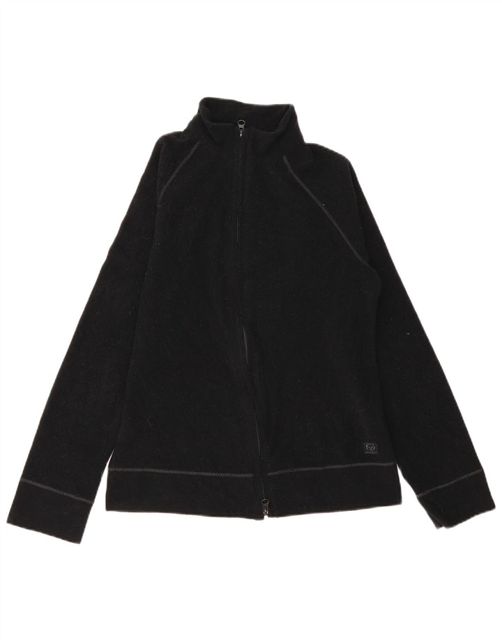 SERGIO TACCHINI Womens Fleece Jacket UK 12 Medium Black Polyester