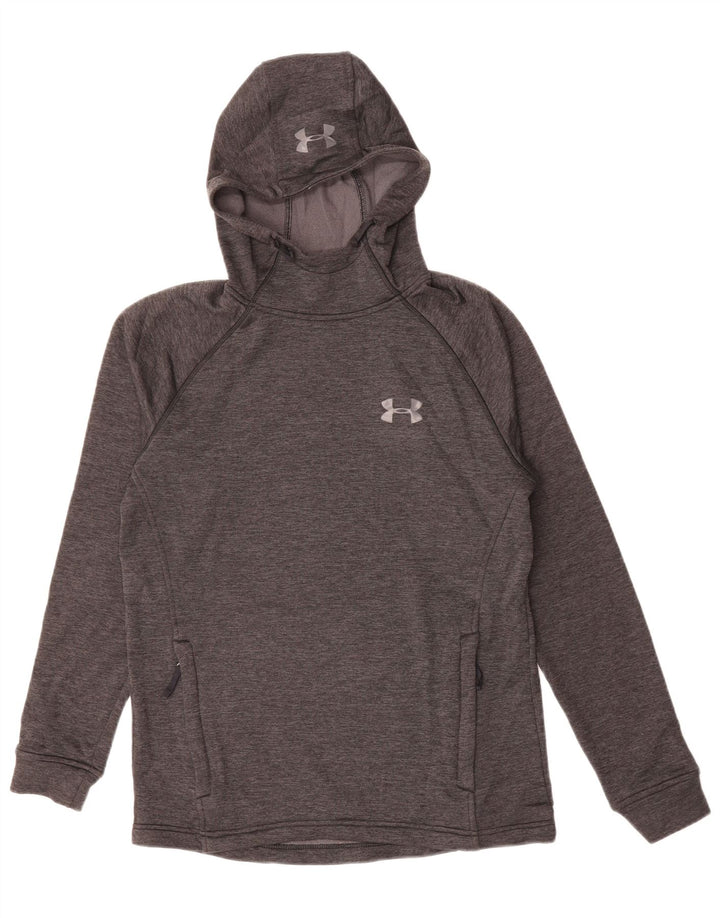 UNDER ARMOUR Mens Fitted Hoodie Jumper Small Grey