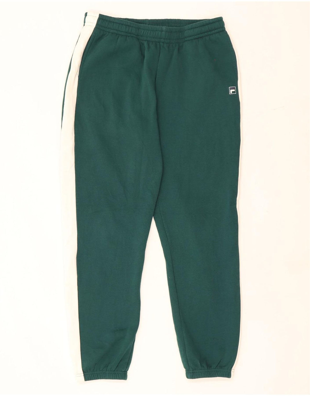 Fila Mens Graphic Tracksuit Trousers Joggers Medium Green Colourblock