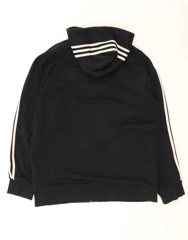 Adidas Mens Zip Hoodie Sweater Large Black Cotton
