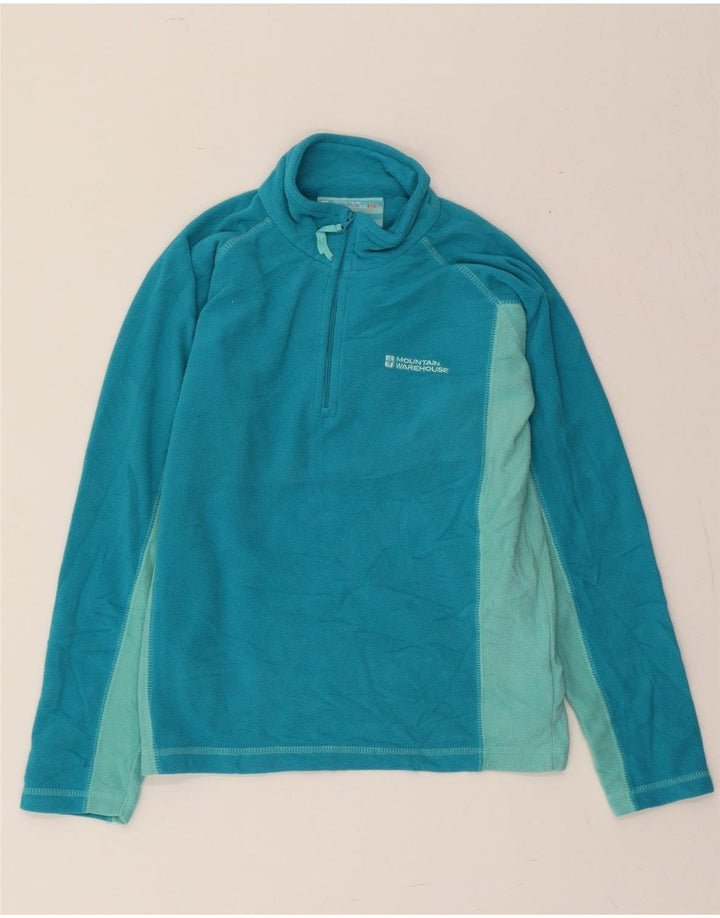 MOUNTAIN WAREHOUSE Boys Fleece Jumper 11-12 Years Blue Colourblock Vintage Mountain Warehouse and Second-Hand Mountain Warehouse from Messina Hembry 