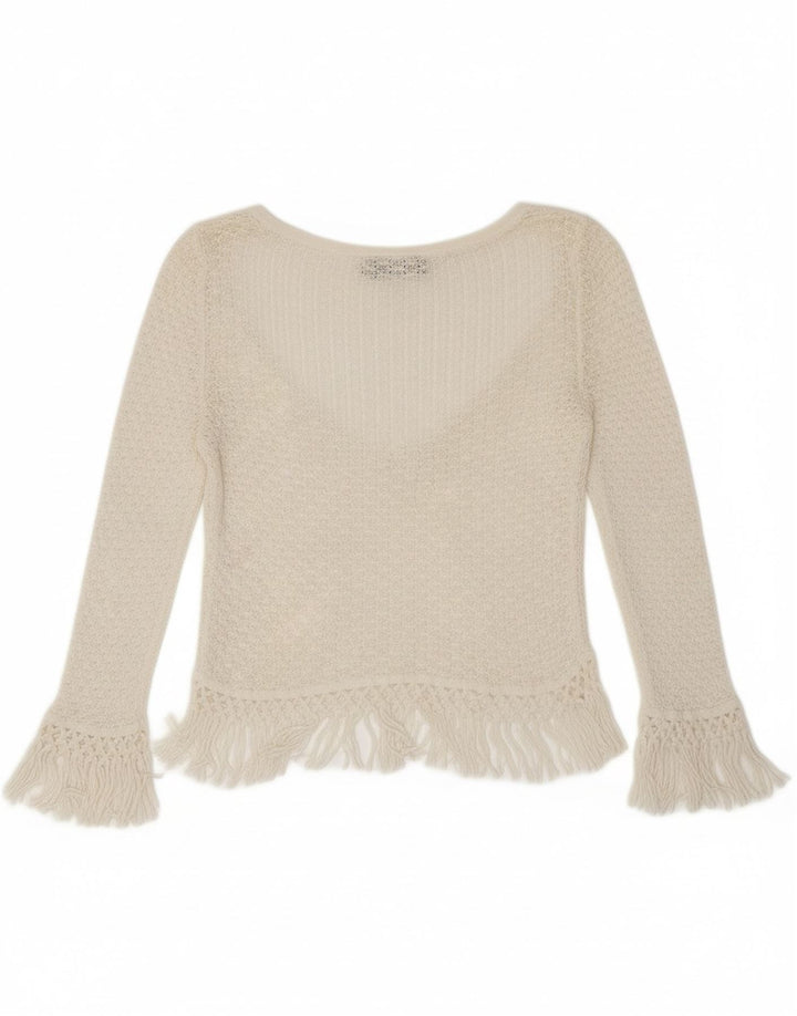 LIU JO Womens Cardigan Top UK 2 2XS White