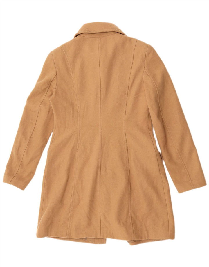Benetton Womens Overcoat UK 12 Medium Beige Wool