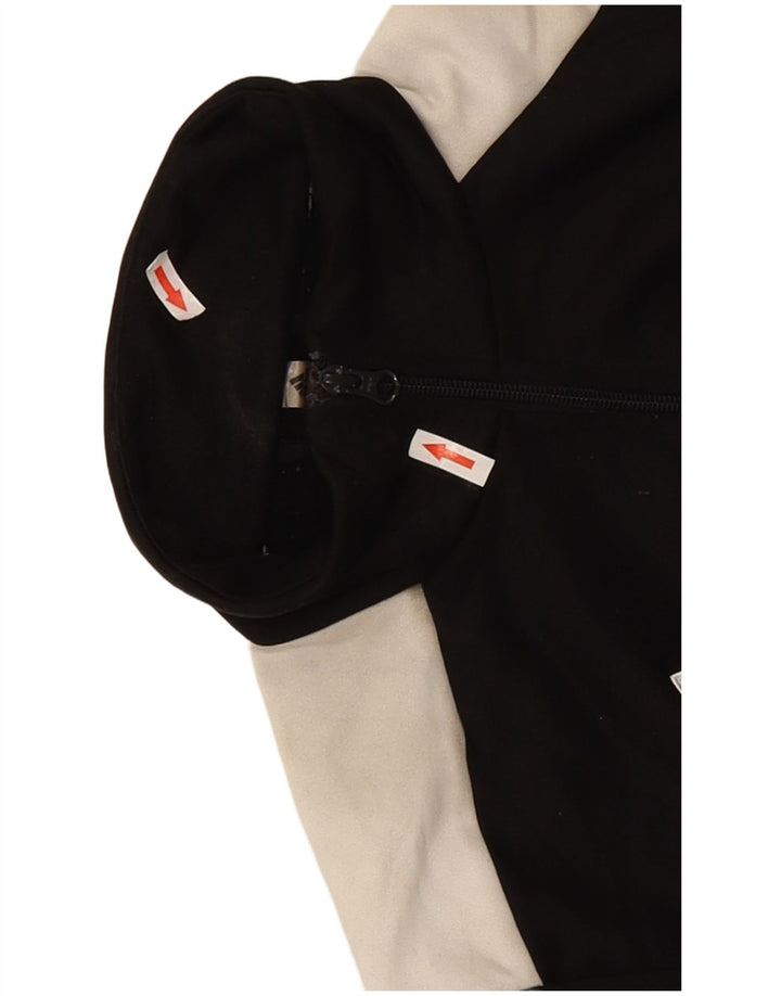 Adidas Mens Tracksuit Top Jacket Large Black Colourblock Polyester
